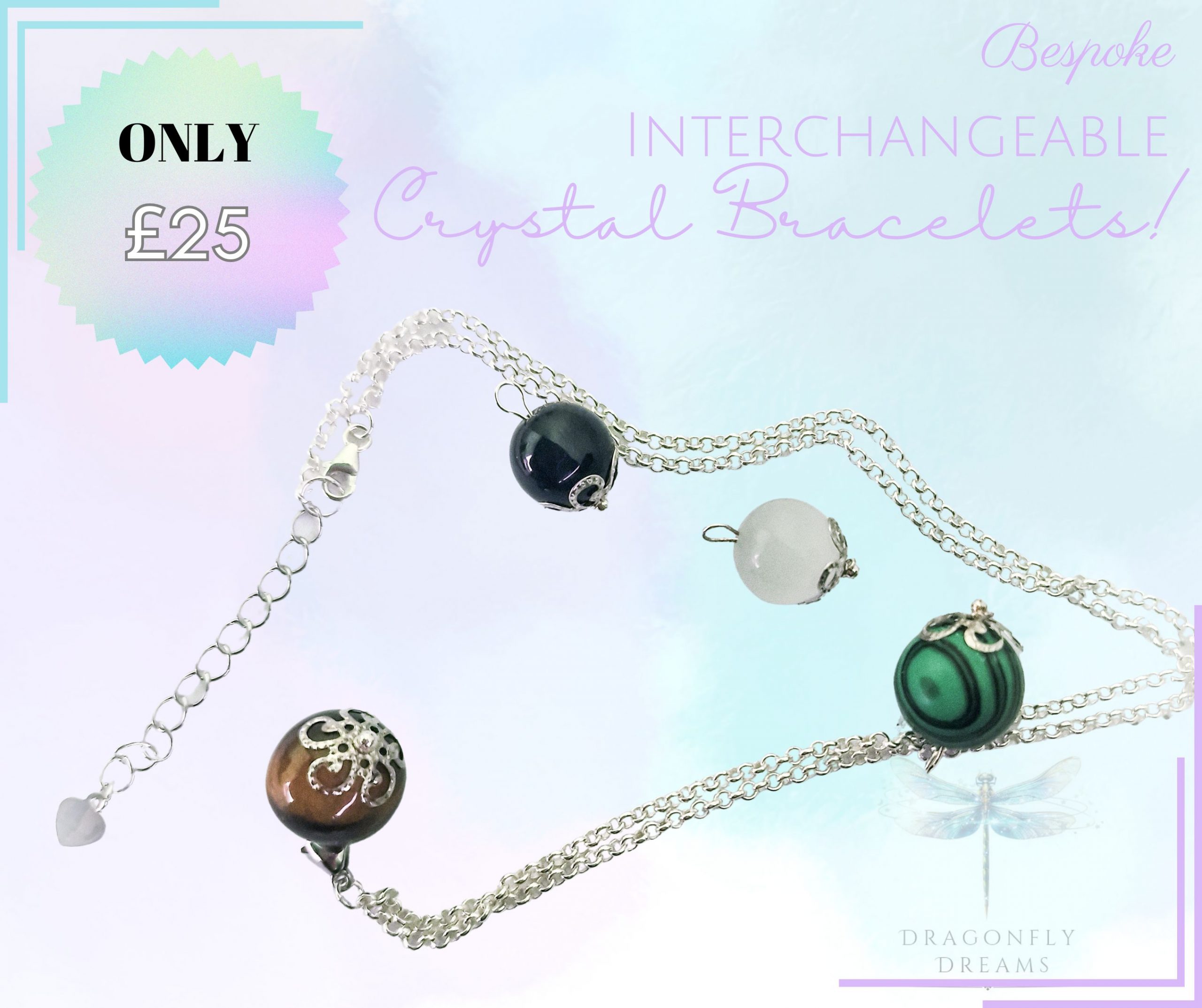 Bespoke interchangeable crystal bracelet